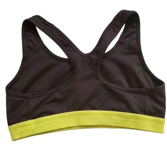 Nike Dri-Fit sport bra womens athletic black/Neon Color Size Small activewear - Picture 3 of 7
